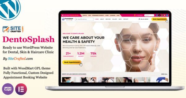 Dentosplash - Ready to use WordPress Website for Dental, Skin & Haircare Clinics - SiteCrafted