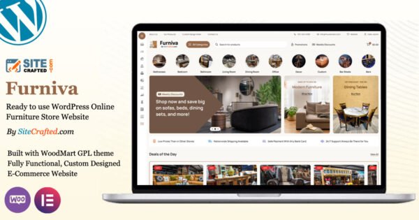 Furniva - Ready to use WordPress Website for Online Furniture Stores - by SiteCrafted