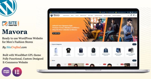 Mavora - Ready to use WordPress Website for Men's Fashion Stores - by SiteCrafted