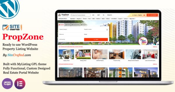 PropZone - Ready to use WordPress Property Listing Website - by SiteCrafted