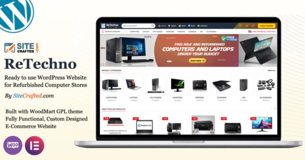 ReTechno - Ready to use WordPress Website for Refurbished Computer Stores - by SiteCrafted