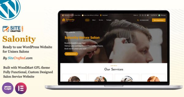 Salonity - Readymade WordPress Unisex Salon Website - SiteCrafted