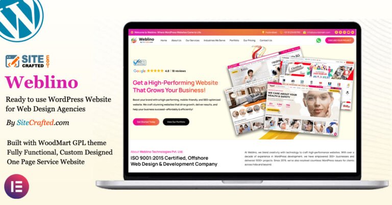 Readymade Web Design Agency Website Template - Weblino